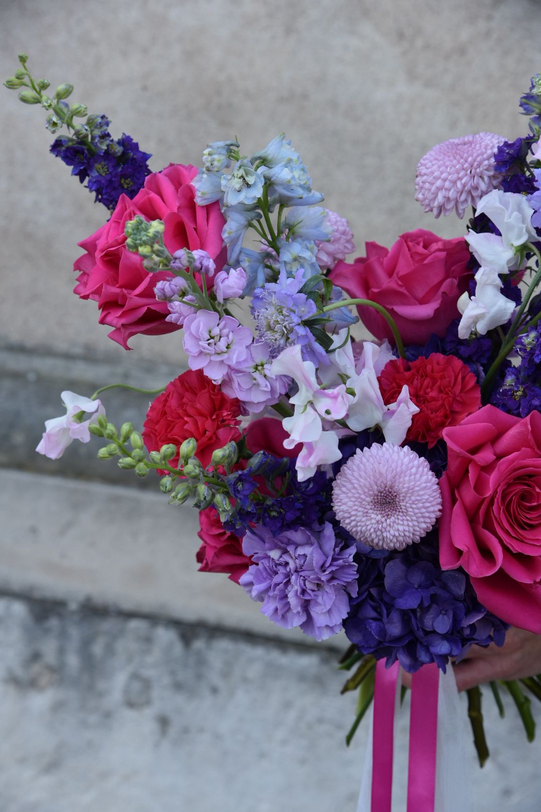 Bouquet de mariée coloré